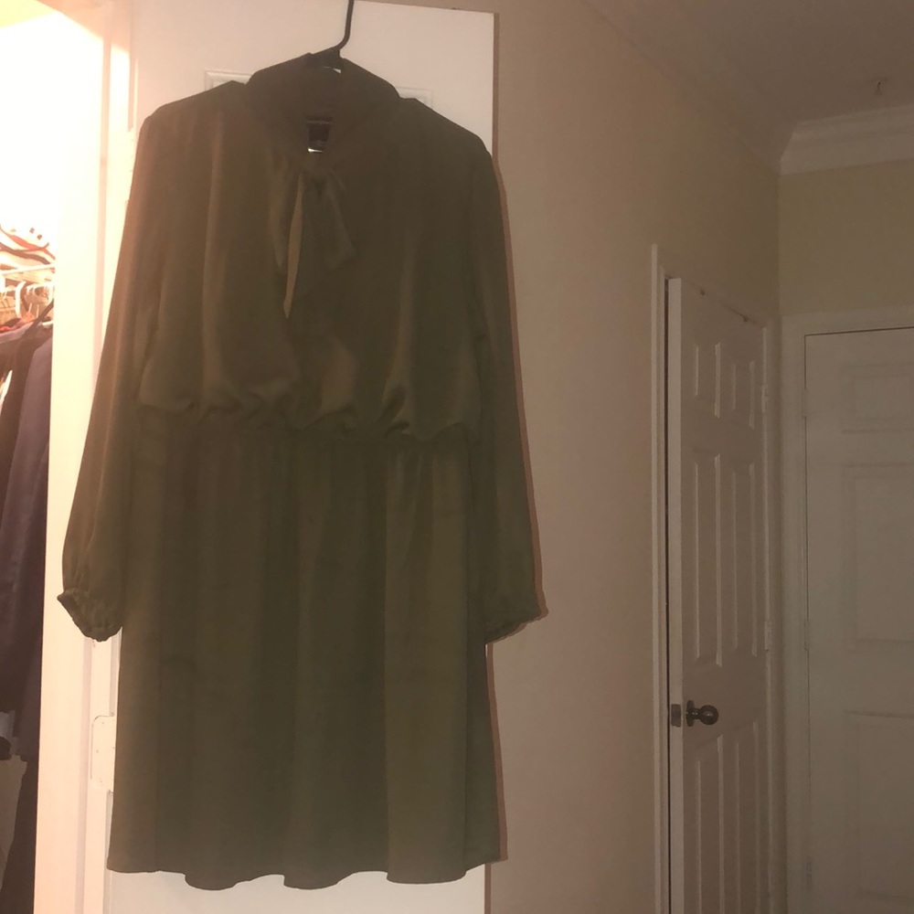 Green bow tie Dress